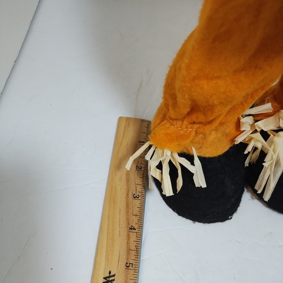 22" Standing ScareCrow Fall Denim‎ Dress Plaid Autumn Thanksgiving Decor Girl - Picture 9 of 9